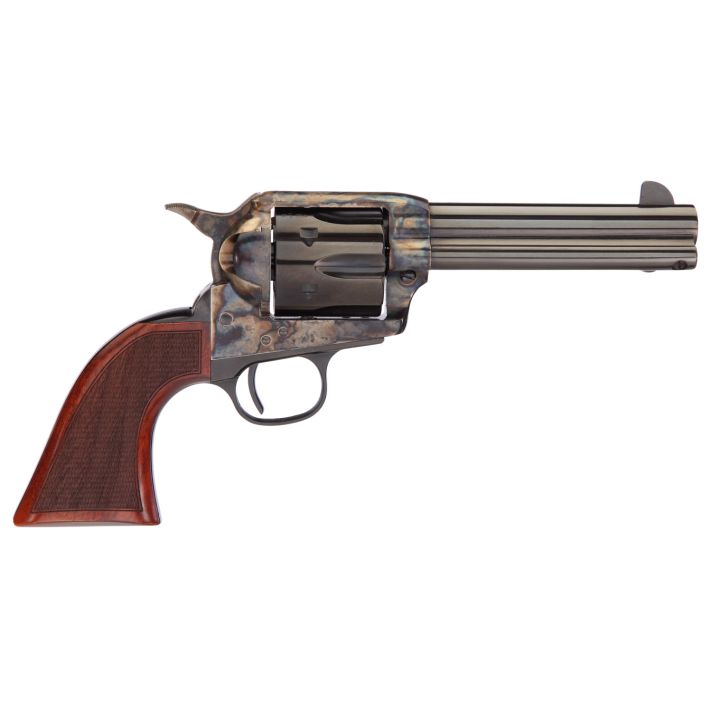 Taylors & Company 550825 Runnin Iron357 Mag Caliber with 4.75" Blued Finish Barrel, 6rd Capacity Blued Finish Cylinder, Color Case Hardened Finish Steel Frame & Checkered Walnut Grip
