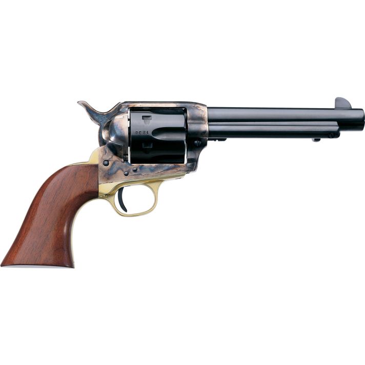 Taylors & Company 550527 Ranch Hand357 Mag Caliber with 5.50" Blued Finish Barrel, 6rd Capacity Blued Finish Cylinder, Color Case Hardened Finish Steel Frame & Walnut Grip