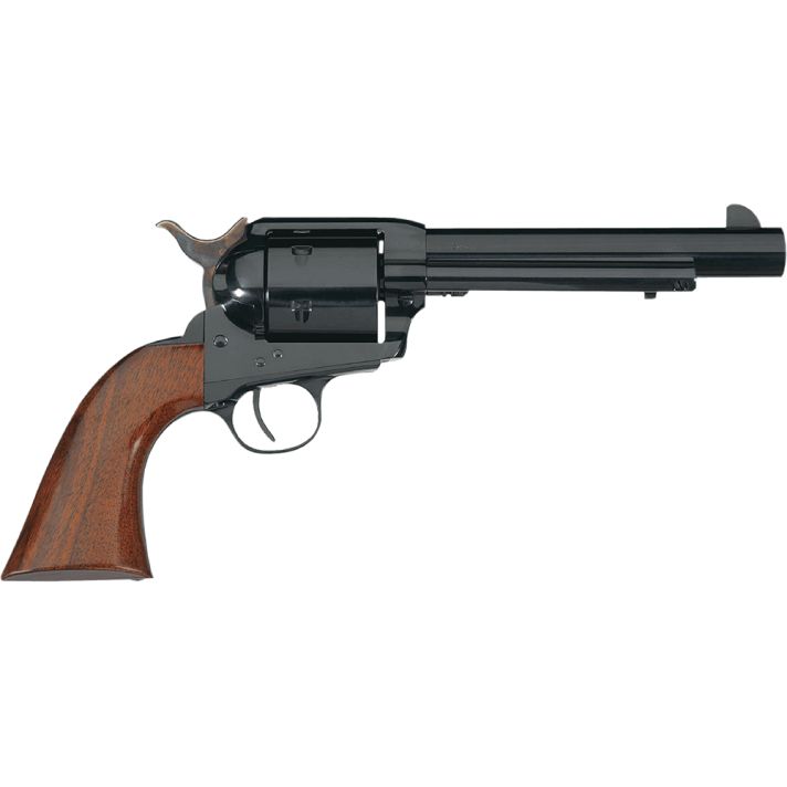 Taylors & Company 550428 1873 Cattleman 44 Rem Mag Caliber with 6" Barrel, 6rd Capacity Cylinder, Overall Blued Finish Steel & Walnut Army Size Grip