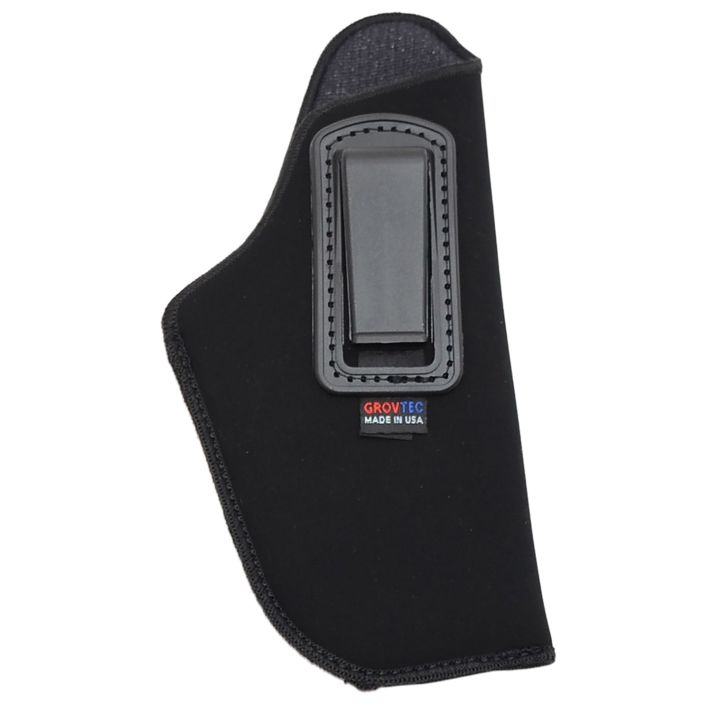 GrovTec US Inc GTHL14115R Inside The PantsIWB Size 15 Black Suede Belt Clip Fits Large Semi-Auto 3-4" Barrel Right Hand