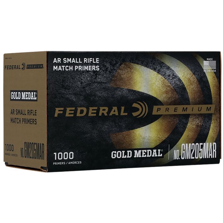 Federal GM205MAR Gold Medal Premium Small AR Rifle Multi Caliber 1000 Per Box/5 Case