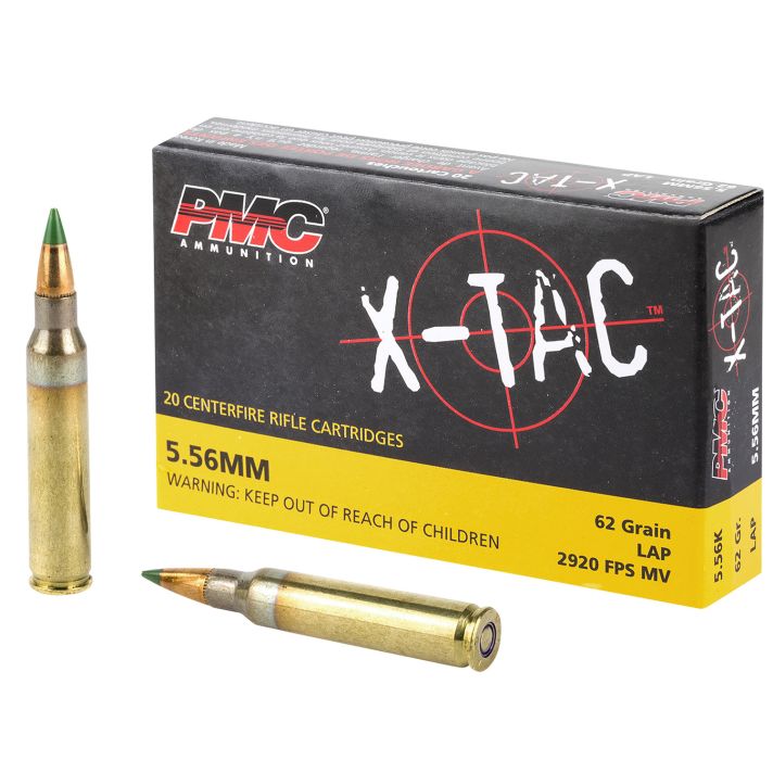 PMC 556K X-Tac5.56x45mmNATO 62gr Light Armor Piercing 20 Per Box/50 Case