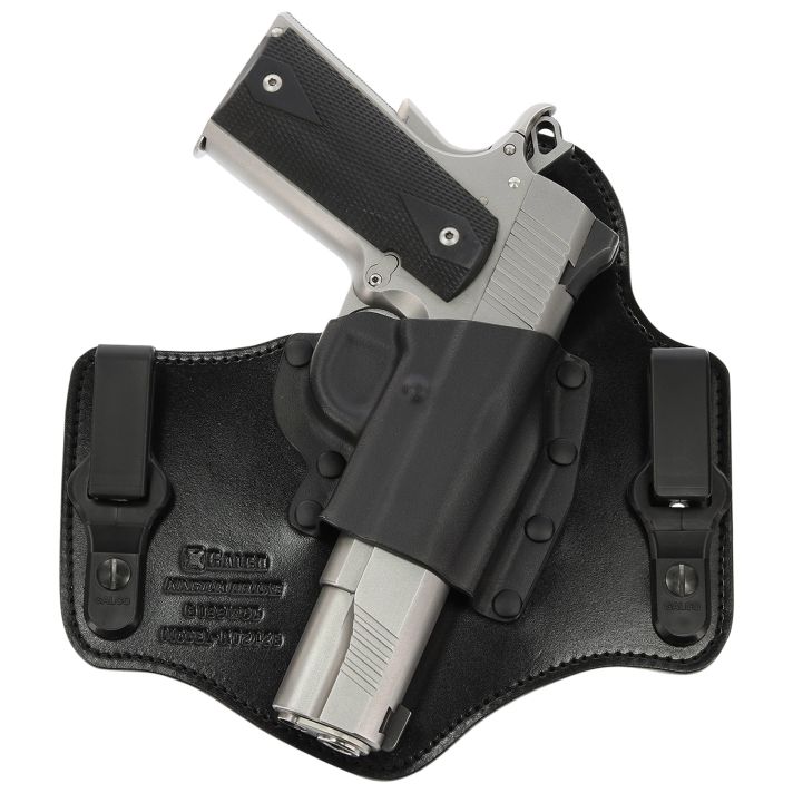 Galco KT212B KingTuk Deluxe IWB Black Kydex/Leather UniClip Fits 1911 Fits 4-5" Barrel Right Hand