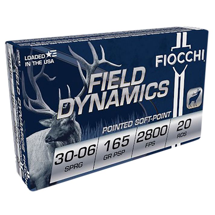 Fiocchi 3006C Field Dynamics30-06Springfield 165gr Pointed Soft Point 20 Per Box/10 Case