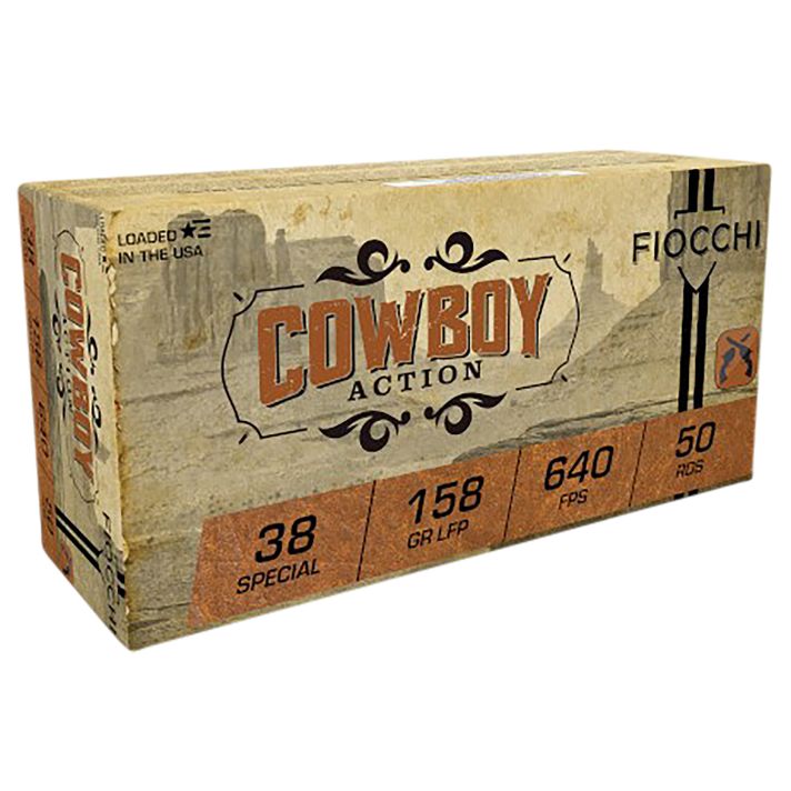 Fiocchi 38CA Cowboy Action38Special 158gr Lead Flat Point 50 Per Box/10 Case