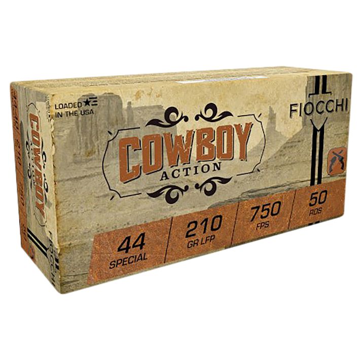 Fiocchi 44SCA Cowboy Action44S&WSpl 210gr Lead Flat Point 50 Per Box/10 Case