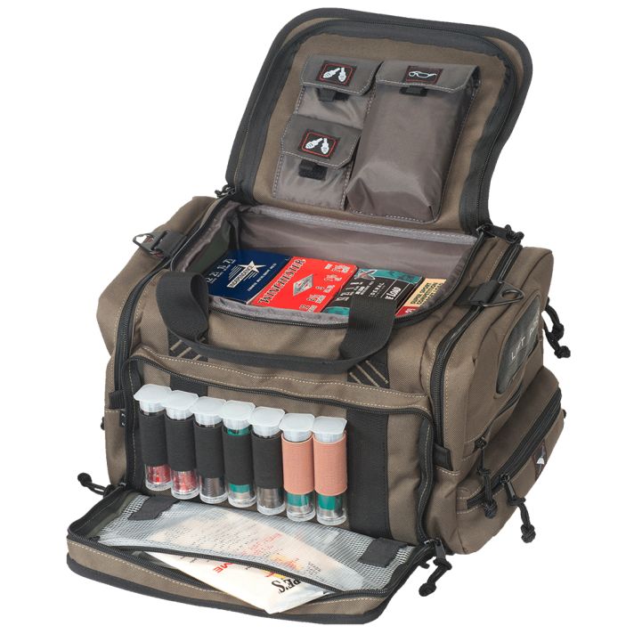 GPS Bags 1411SC Sporting ClaysOD Green Nylon with Lockable Zippers, Storage Pockets, Pull-Out Rain Cover & Visual ID Storage System Holds 8-10 Shot Shell Boxes