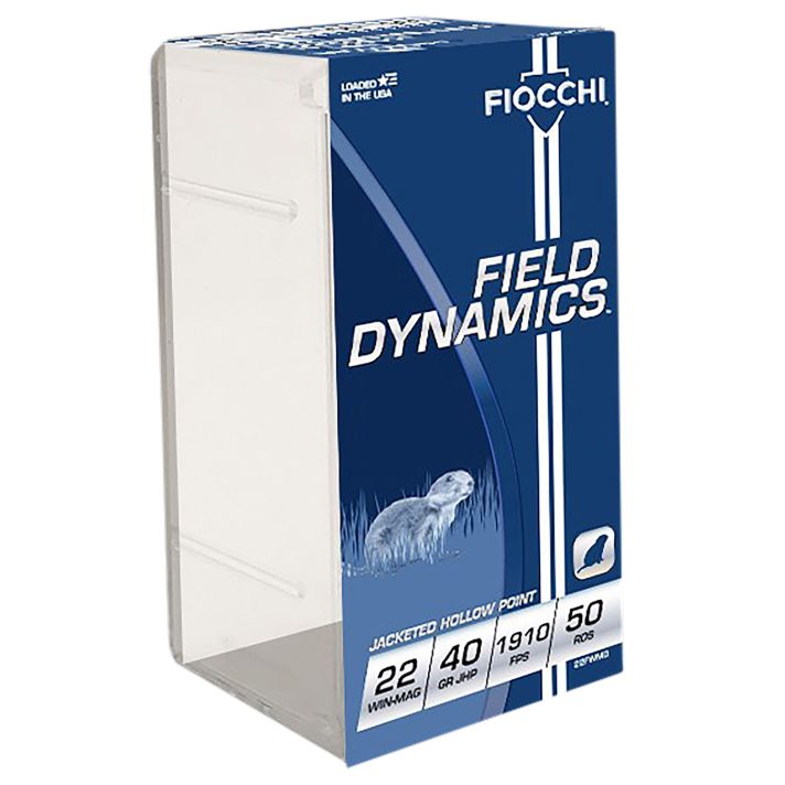 Fiocchi 22FWMB Field Dynamics Performance 22WMR 40gr Jacket Hollow Point 50 Per Box/40 Case