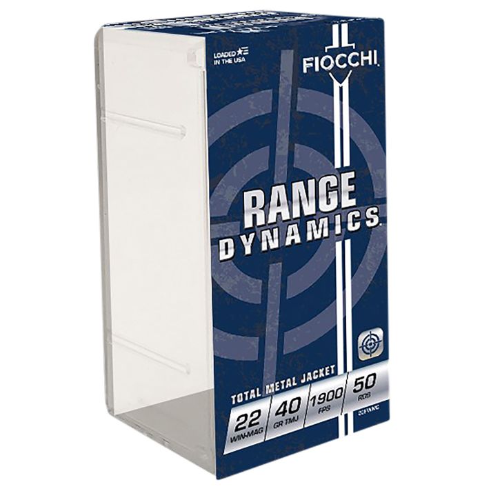 Fiocchi 22FWMC Field Dynamics Performance 22WMR 40gr Total Metal Jacket 50 Per Box/40 Case