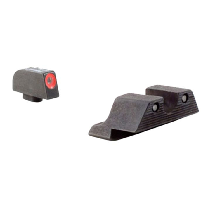 Trijicon 600538 HD Night SightsGreen/Tritium Orange Outline Front Sight-Green Tritium Black Outline Rear Sight Glock 17/17L/19 Standard Frame