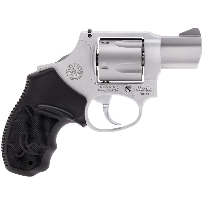 Taurus 2380129UL 380 Mini Revolver 380 ACP 5rd 1.75" Matte Stainless Cylinder & Barrel Matte Mil Anodized Aluminum Frame Black Rubber Grip