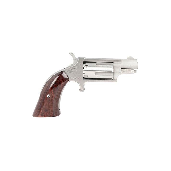 North American Arms 1860250 1860 Sheriff 22 WMR Caliber with 2.50" Barrel, 5rd Capacity Cylinder, Overall Stainless Steel Finish & Rosewood Boot Grip