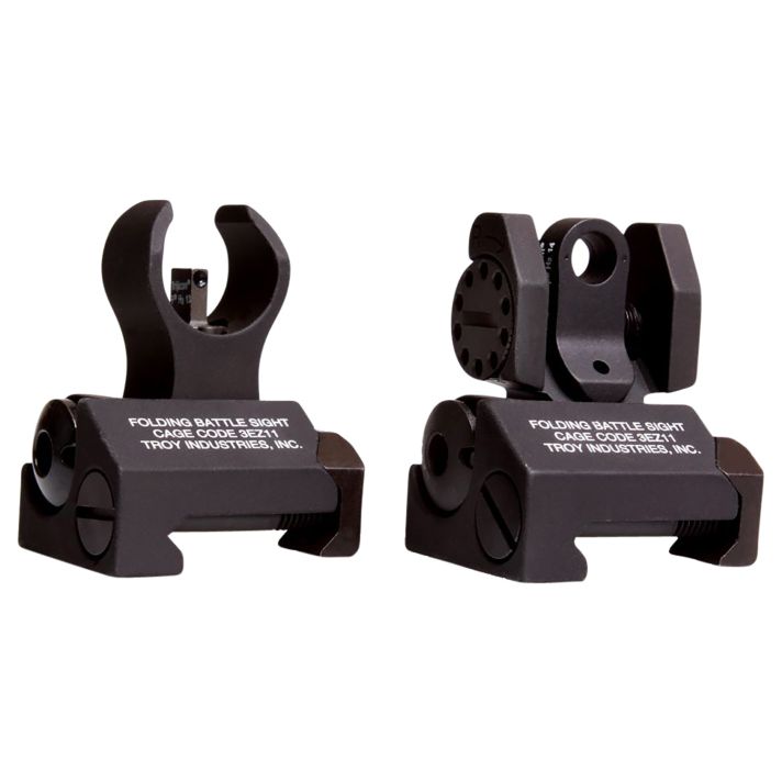 Troy Ind SSIGIARSTBT00 Tritium Micro BattleSight Set HK Front & Round RearBlack Hardcoat Anodized