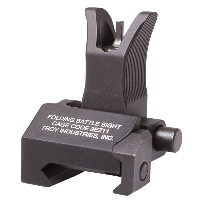 Troy Ind SSIGFBSFMBT01 Tritium Front Folding BattleSight M4Black Hardcoat Anodized for M4