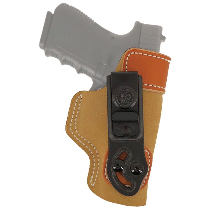 DeSantis Gunhide 106NAB6Z0 Sof-TuckIWB Tan Leather/Suede Belt Clip Fits Glock 19/23/36 Right Hand