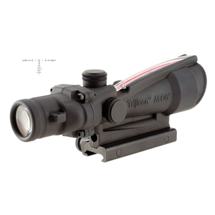 Trijicon 100154 ACOGBlack Hardcoat Anodized 3.5x35mm Illuminated Red Horseshoe .308/7.62 BDC Reticle