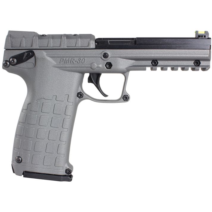 Kel-Tec PMR30TACGY PMR3022 WMR 30+1 4.30" Fluted Steel Barrel, Black/Gray Serrated Slide, Gray Polymer Frame w/Picatinny Accessory Rail, Gray Textured Polymer Grip