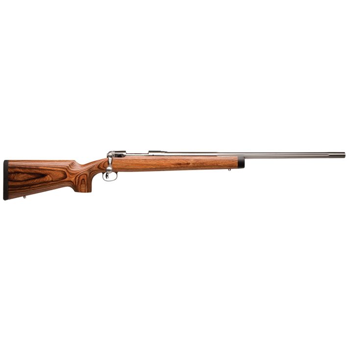Savage Arms 01270 12 BVSS Full Size 22-250 Rem 4+1 26" Stainless Heavy Fluted Barrel, Matte Stainless Steel Receiver Drilled & Tapped ,Satin Brown Fixed Laminate Stock, Right Hand