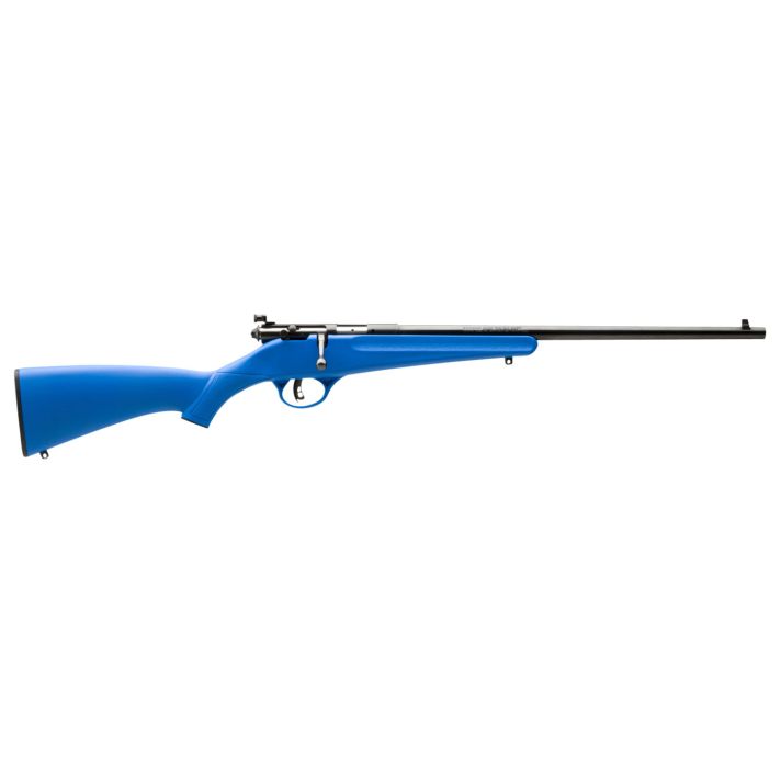 Savage Arms 13785 RascalYouth 22 LR 1rd 16.13" Matte Black Sporter Barrel, Matte Black Carbon Steel Receiver, Blue Fixed Synthetic Stock, Right Hand