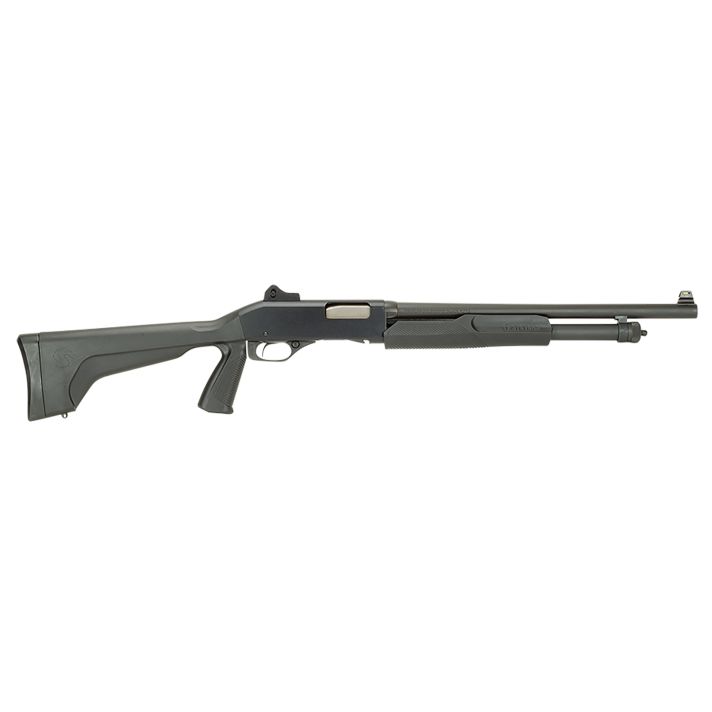 Stevens 19495 320 Security 12 Gauge 3" 5+1 18.50" Matte Blued Carbon Steel Barrel/Rec., Matte Black Fixed Pistol Grip Stock, Ghost Ring Sight Includes Fixed Cylinder Bore Choke
