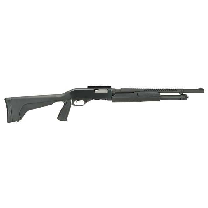 Stevens 19496 320 Security 12 Gauge 3" 5+1 18.50" Matte Black Carbon Steel Barrel, Matte Black Fixed Pistol Grip Stock, Ambidextrous 1-Piece Rail Includes Fixed Cylinder Bore Choke