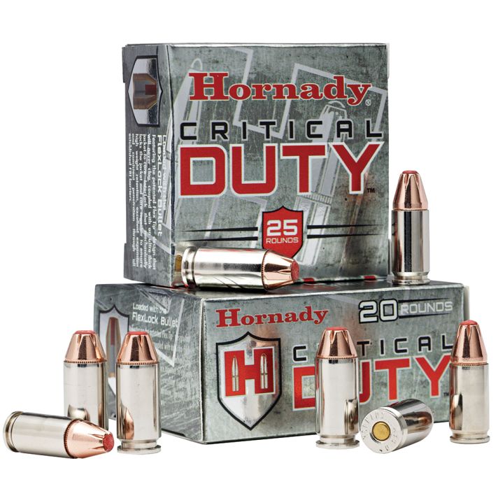 Hornady 90236 Critical Duty9mmLuger 135gr Hornady FlexLock 25 Per Box/10 Case