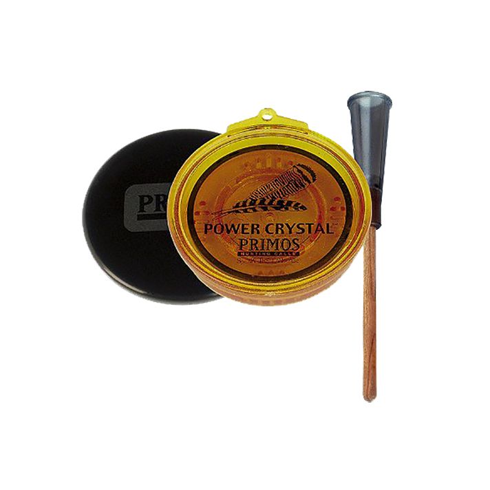 Primos 217 Power Crystal Turkey Friction Call Turkey Hen Sounds Attracts Turkeys Multi Color Crystal/Wood