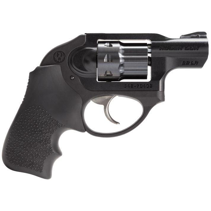 Ruger 5410 LCRSmall Frame 22 LR 8rd 1.87" Matte Black Aluminum Frame, Black PVD Cylinder, Hogue Tamer Monogrip Grip, Concealed Hammer