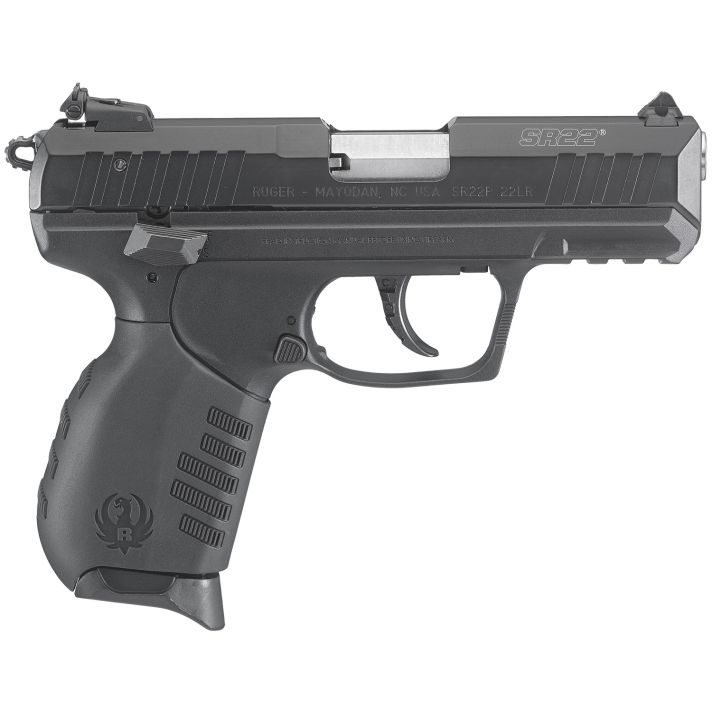 Ruger 3600 SR2222 LR 10+1 3.50" Satin Stainless Steel Barrel, Black Anodized Serrated Aluminum Slide, Black Polymer Frame w/Picatinny Rail, Black Polymer Grip, Right Hand
