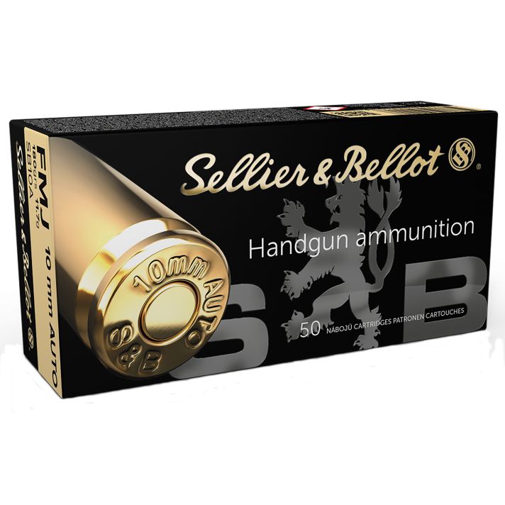 Sellier & Bellot SB10A Handgun10mmAuto 180gr Full Metal Jacket 50 Per Box/20 Case