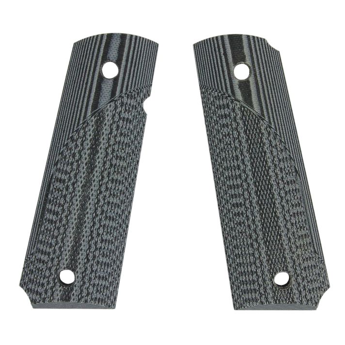 Pachmayr 61001 Tactical Grip Checkered Black & Gray G10 Panels for 1911