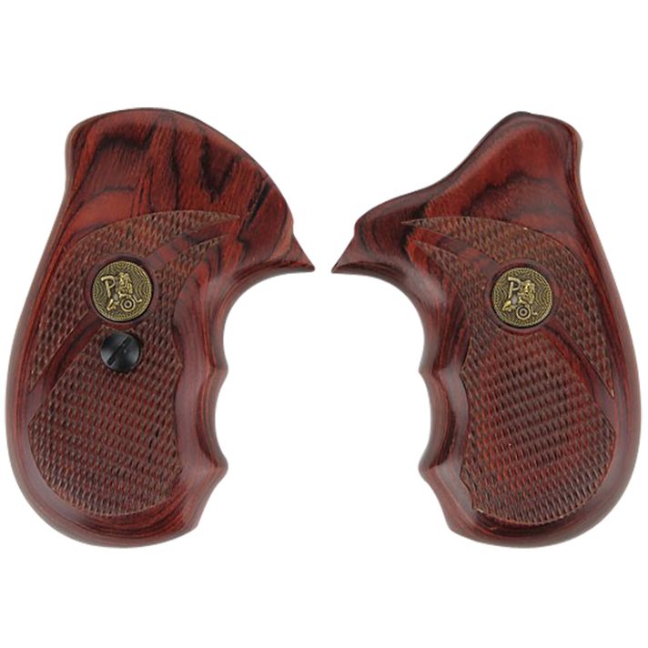 Pachmayr 63000 Renegade Grip Checkered Rosewood Laminate with Finger Grooves for S&W J Frame