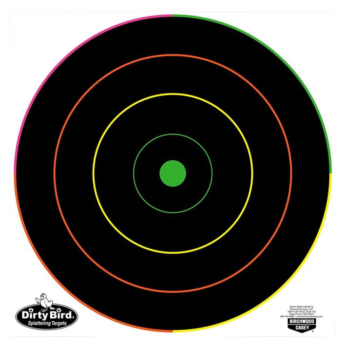 Birchwood Casey 35830 Dirty Bird12" Bullseye Tagboard Hanging Multi-Color 10 Pk.