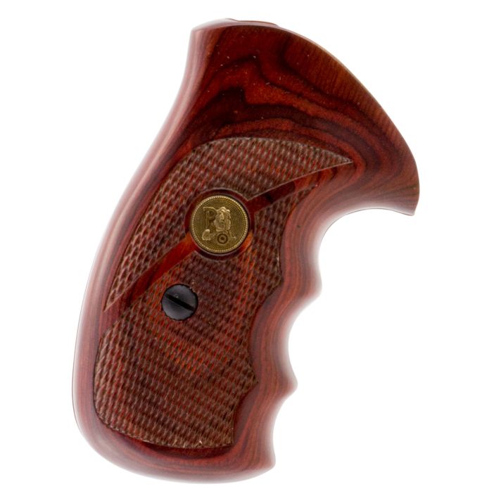 Pachmayr 63020 Renegade Grip Checkered Rosewood Laminate with Finger Grooves for S&W K/L Frame