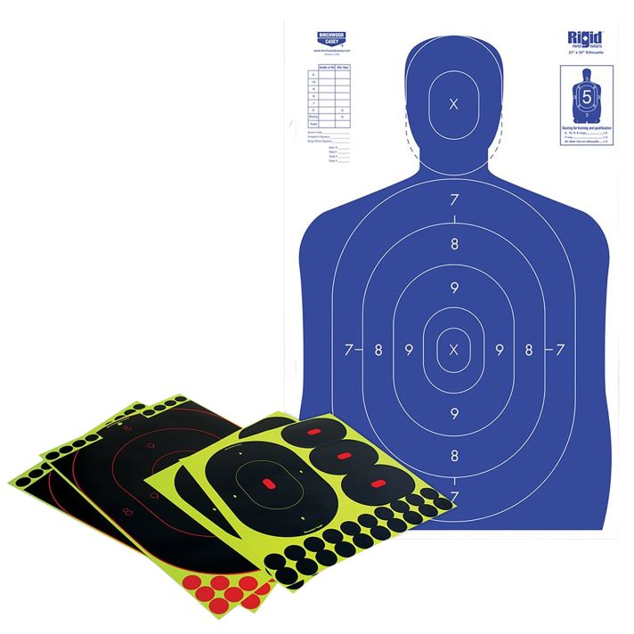 Birchwood Casey 34602 Shoot-N-C Reactive Target Self-Adhesive Paper Multi-Color Silhouette Kit