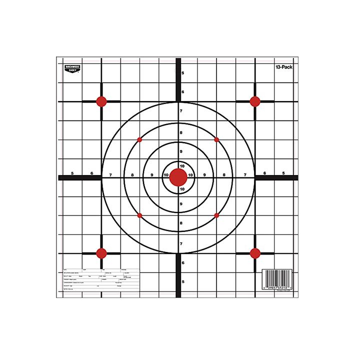 Birchwood Casey 37213 EZE-Scorer12" Bullseye Paper Hanging Black/White 13 Per Pkg