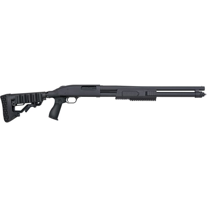 Mossberg 51672 590 FLEX Tactical 12 Gauge 8+1 3" 20" Barrel, Dual Extractors, Blued Metal Finish,FLEX Locking System 6 Position Adjustable Stock, Forend & Recoil Pad