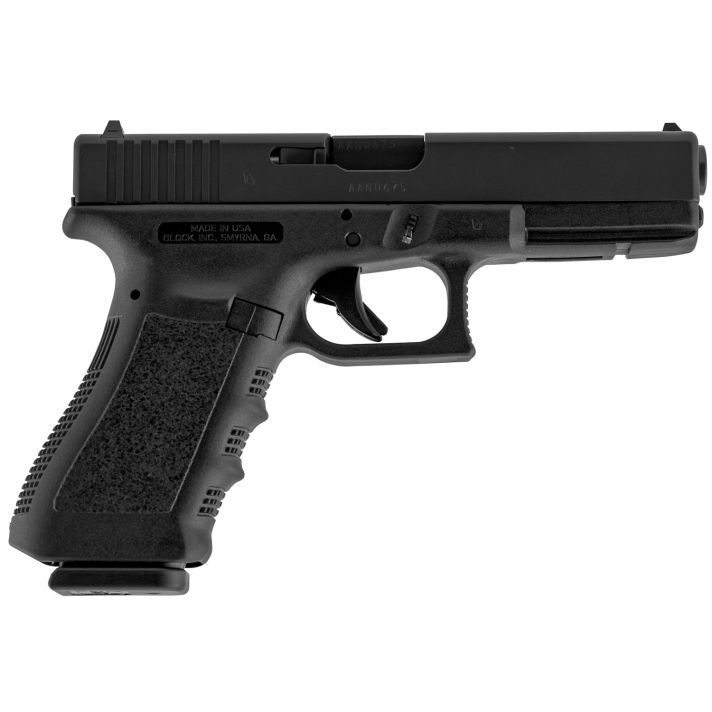 Glock UI2250203 G22 Gen3 40 S&W4.49" Barrel 15+1, Black Frame & Slide, Finger Grooved Rough Texture Polymer Grip, Safe Action Trigger (US Made)