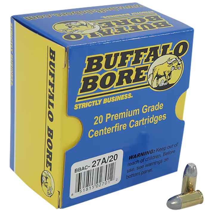 Buffalo Bore Ammunition 27A20 Personal Defense Strictly Business 380ACP +P 100gr Hard Cast Flat Nose 20 Per Box/12 Case