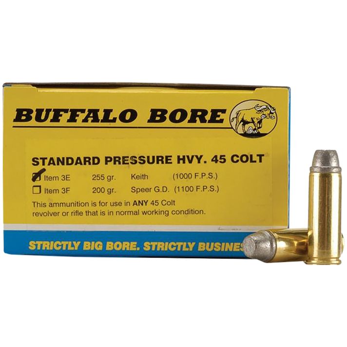 Buffalo Bore Ammunition 3E20 Standard Pressure Strictly Business 45Colt 255gr Gas Checked Soft Cast 20 Per Box/12 Case