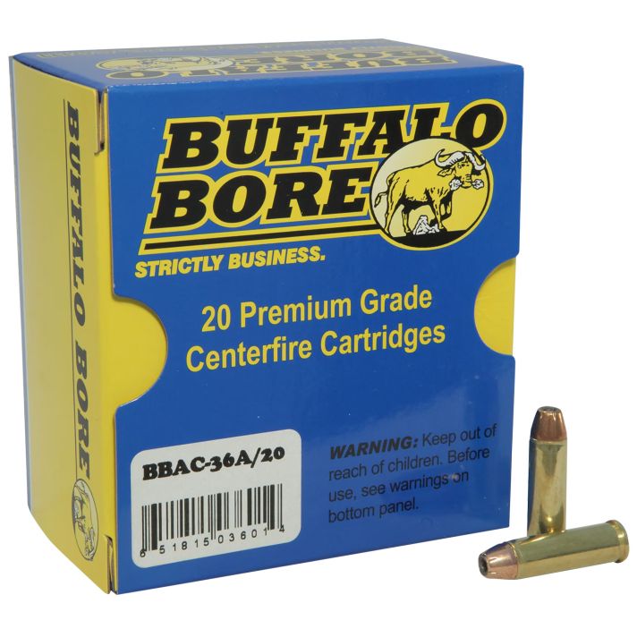 Buffalo Bore Ammunition 36A20 Heavy Strictly Business 32H&R Mag +P 100gr Jacket Hollow Point 20 Per Box/12 Case