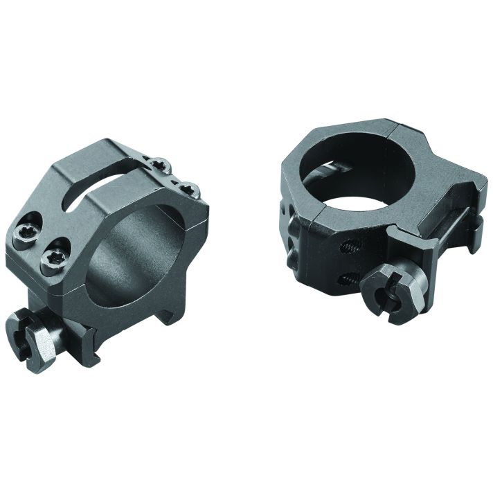 Weaver Mounts 48360 Four-Hole Skeleton RingsMatte Black 1" Medium