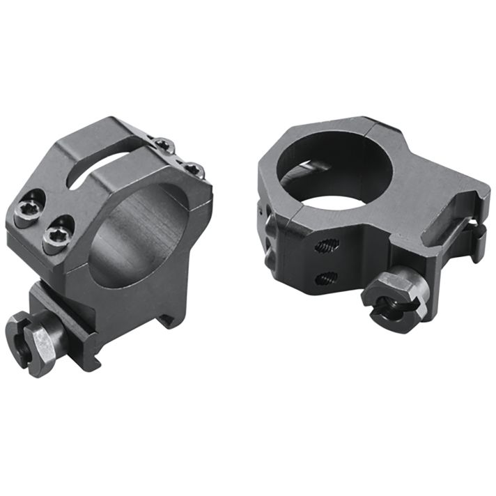 Weaver Mounts 48362 Four-Hole Skeleton RingsMatte Black 1" Extra High