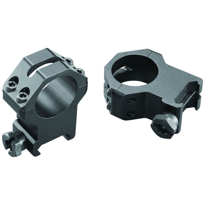 Weaver Mounts 48363 Four-Hole Skeleton RingsMatte Black Aluminum 1" Extra Extra High