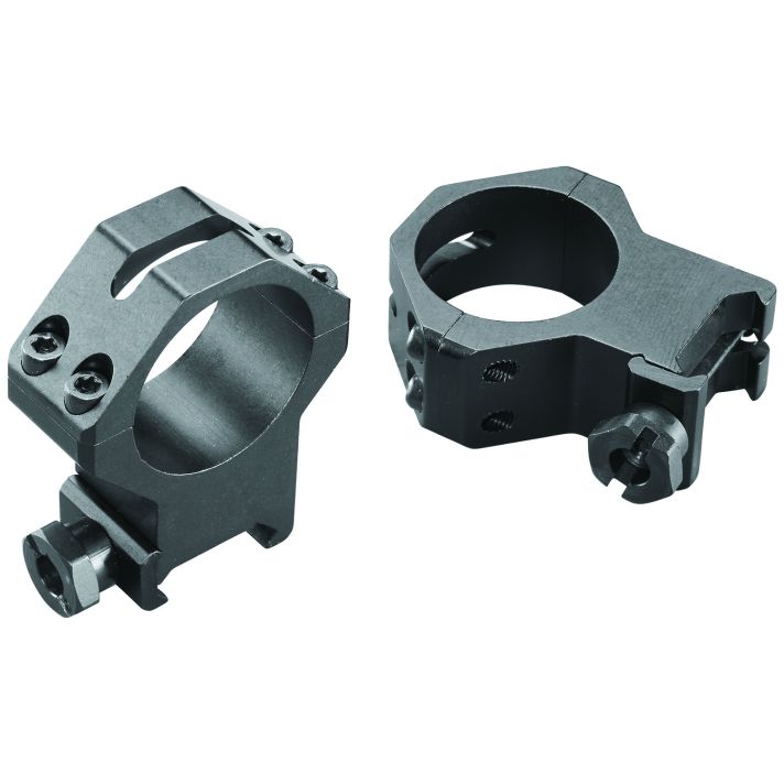 Weaver Mounts 48367 Four-Hole Skeleton RingsMatte Black 30mm Extra High