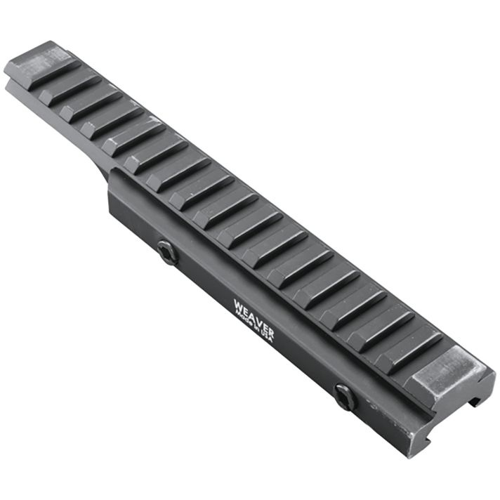 Weaver Mounts 99673 Flat Top Riser RailBlack Anodized 0 MOA