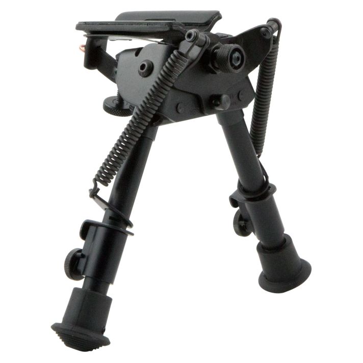 Harris Bipods BRS Swivel BR Swivel Stud, 6-9", Black Steel/Aluminum, Rubber Feet