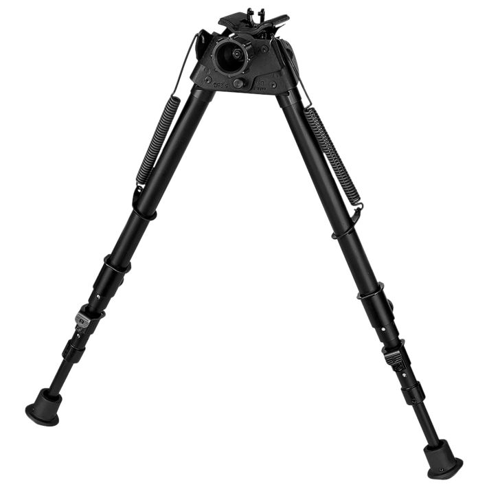 Harris Bipods 25CS Swivel 25C Swivel Stud, 13.50-27", Black Steel/Aluminum, Rubber Feet