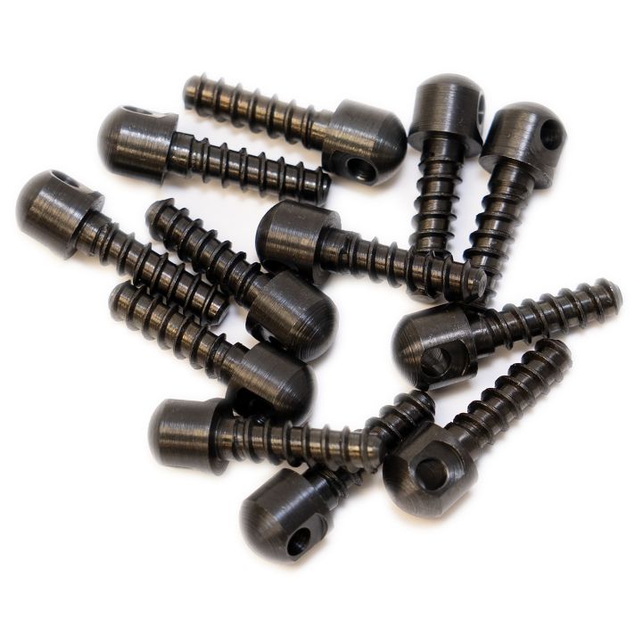 GrovTec US Inc GTHM51 Wood ScrewSwivel Studs 0.75" 12-Pack Black