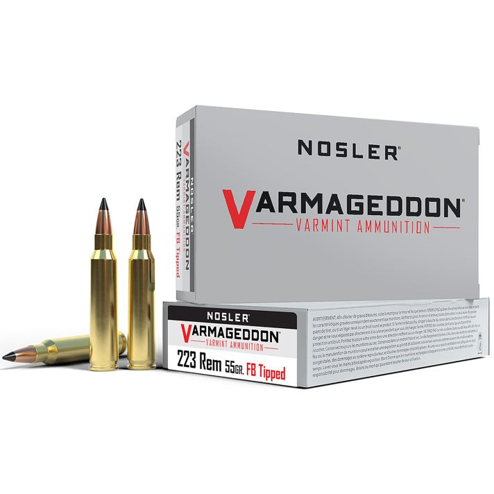Nosler 65145 Varmageddon223Rem 55gr Flat Base Tipped 20 Per Box/20 Case